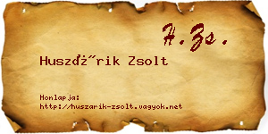 Huszárik Zsolt névjegykártya